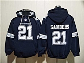 Men's Dallas Cowboys #21 Barry Sanders Navy Ageless Must-Have Lace-Up Pullover Hoodie,baseball caps,new era cap wholesale,wholesale hats